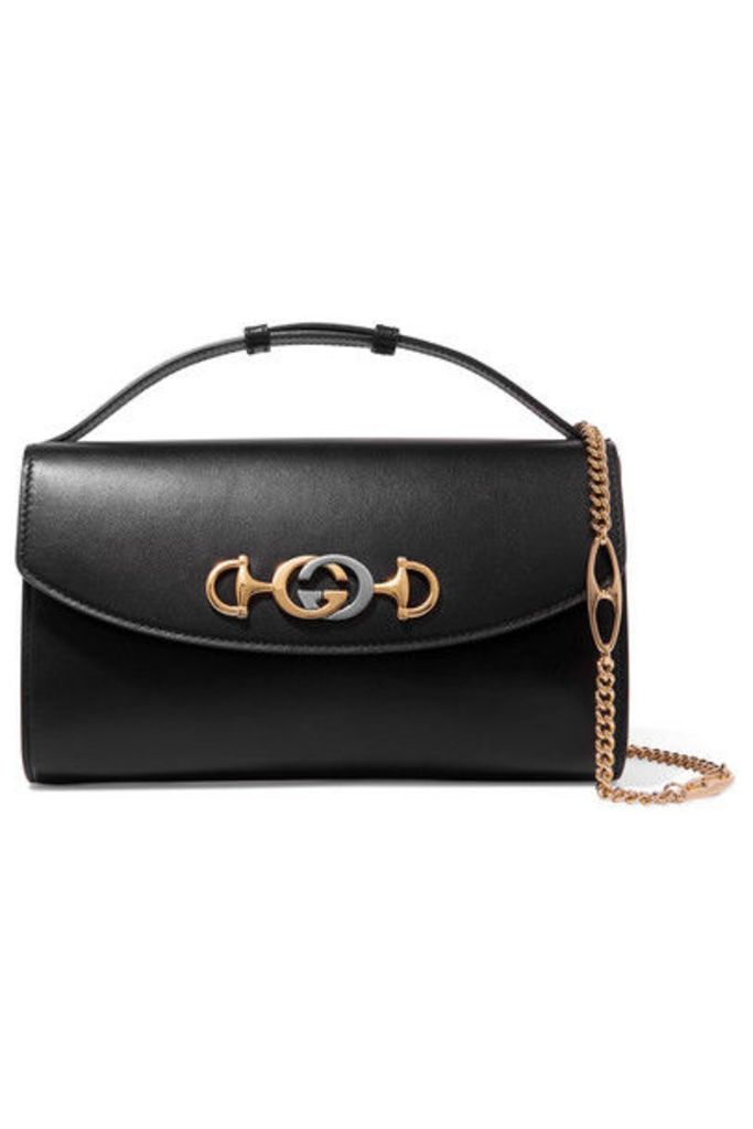 Gucci - Zumi Small Embellished Leather Shoulder Bag - Black