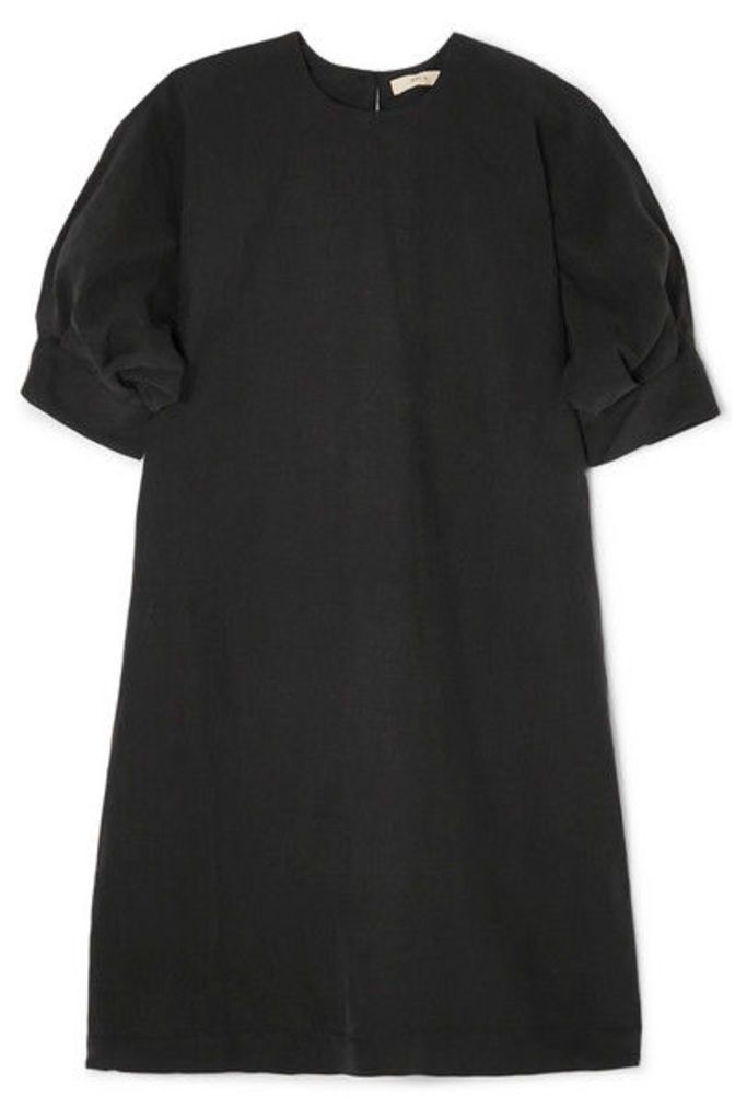 MATIN - Cortona Silk And Linen-blend Mini Dress - Black