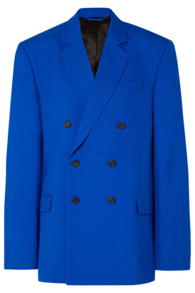 Balenciaga - Oversized Double-breasted Wool-blend Blazer - Blue