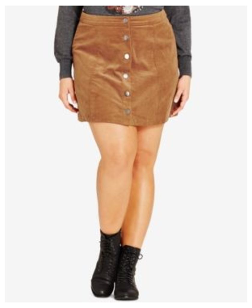 City Chic Plus Size Miss Mod A-Line Skirt