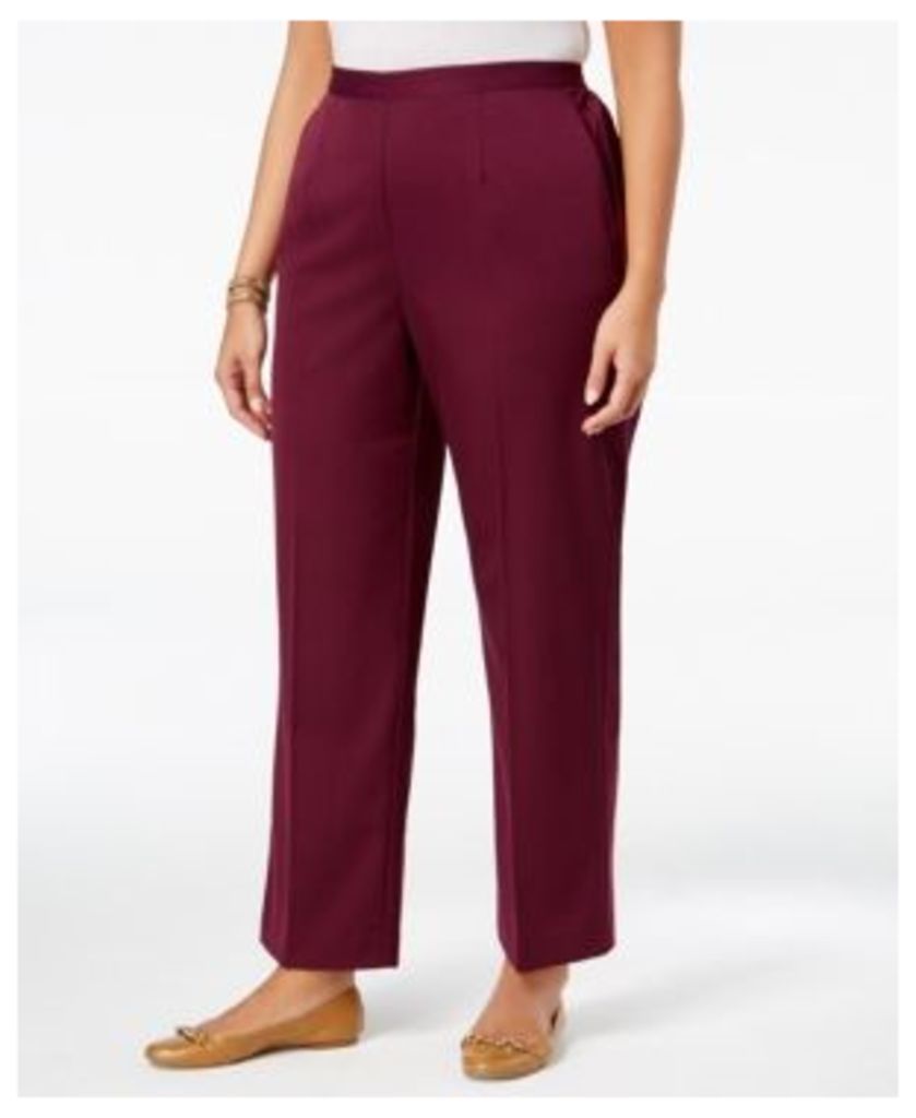 Alfred Dunner Plus Size Sierra Madre Collection Pull-On Straight-Leg Pants