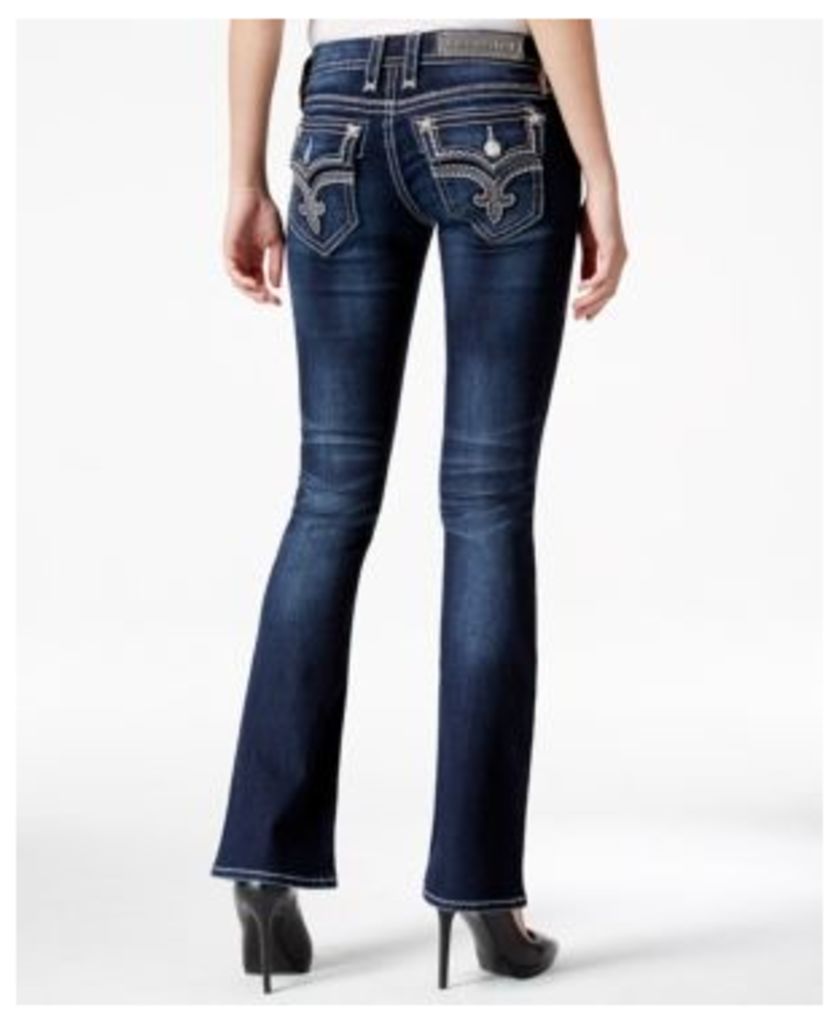 Rock Revival Tibbie Bootcut Dark Blue Wash Jeans, Only at Macy's