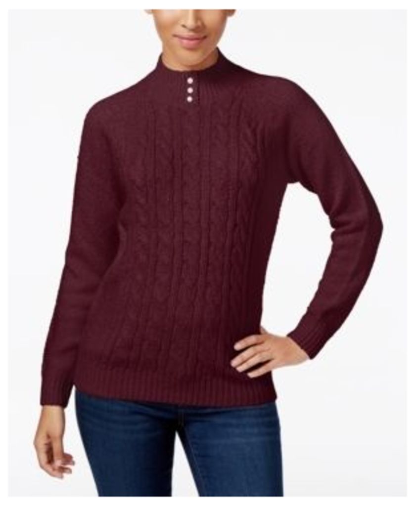 Karen Scott Cable-Knit Sweater, Only at Macy's