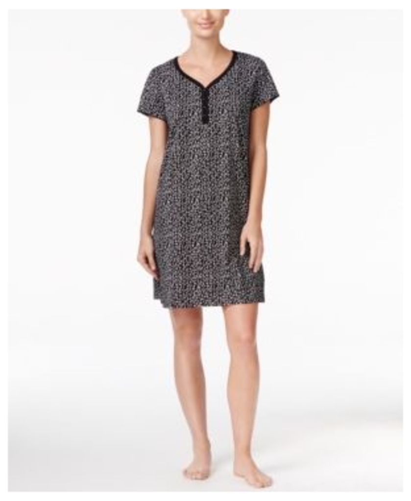 Charter Club Henley-Style Printed Sleepshirt, Only at Macy's