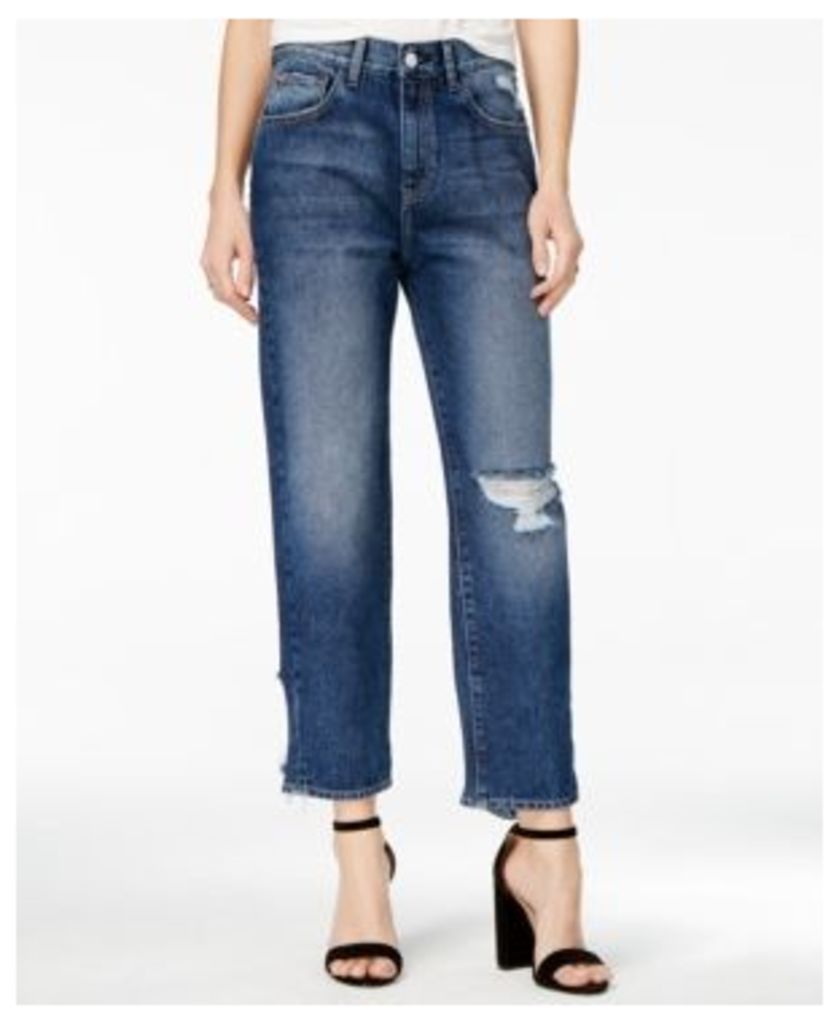 M1858 Frida Ripped Classic High-Rise Straight Leg Jeans, a Macy's Exclusive Style