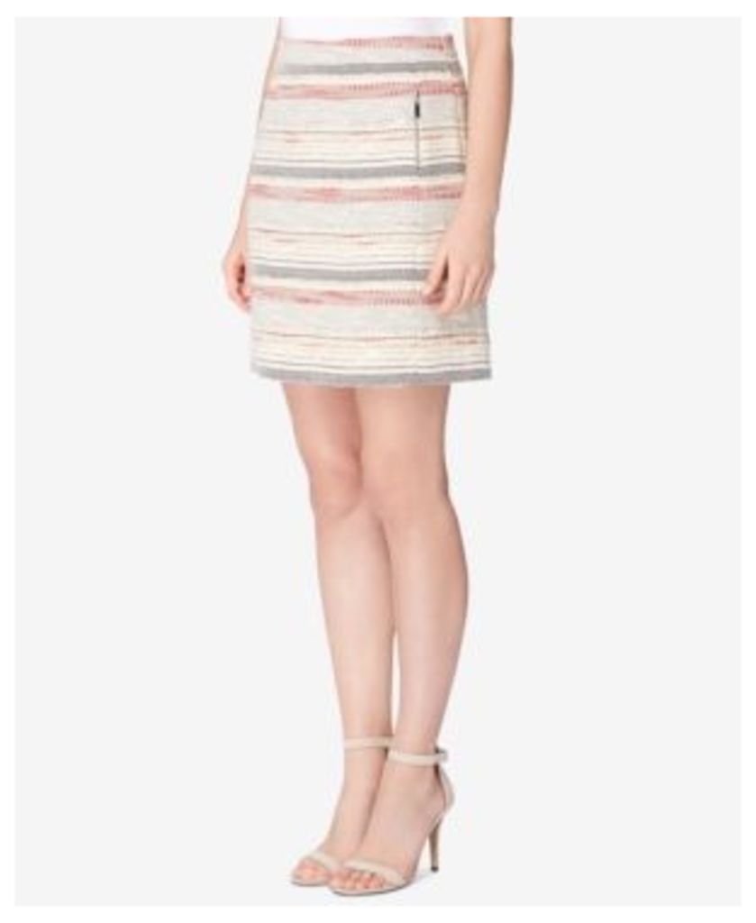 Tahari Asl Zip-Pocket Tweed Skirt