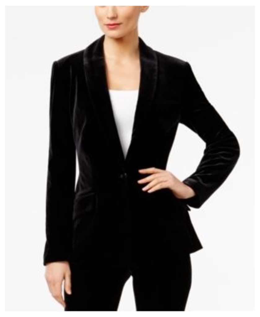 Inc International Concepts Velvet One-Button Blazer, Only at Macy's
