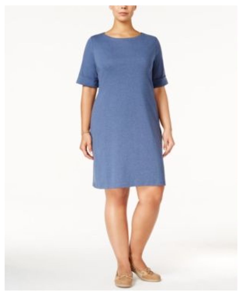Karen Scott Plus Size Elbow-Sleeve T-Shirt Dress, Created for Macy's