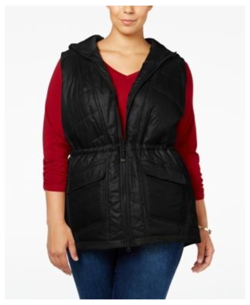 Style & Co Plus Size Hooded Puffer Vest, Only at Macy's