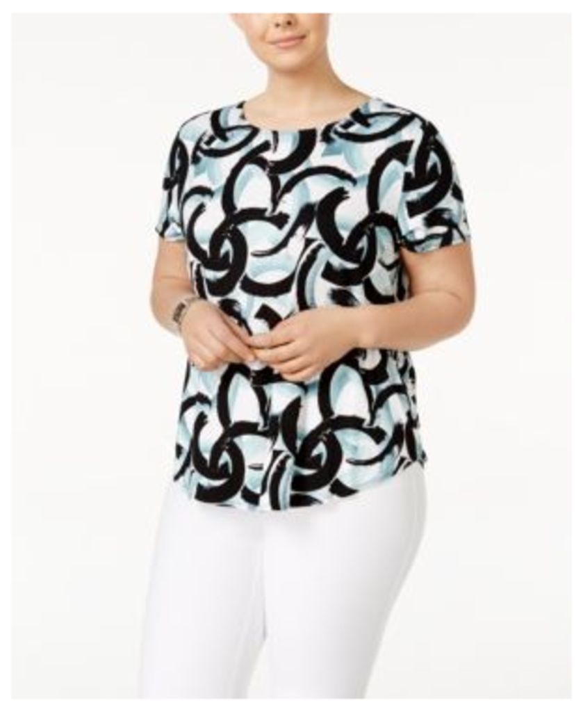 Alfani Plus Size Printed T-Shirt, Created for Macy's