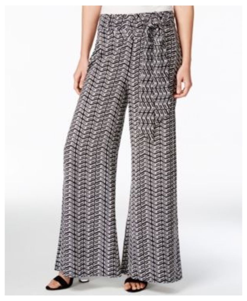 Bar Iii Printed Wide-Leg Pants, Only at Macy's