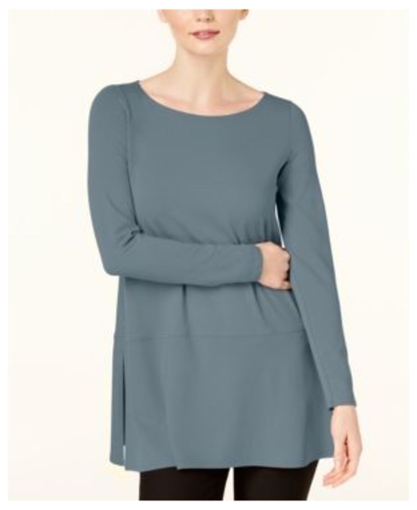 Eileen Fisher Stretch Jersey Side-Slit Tunic, Created for Macy's