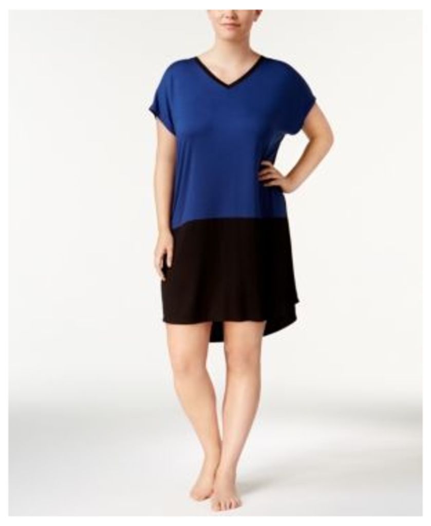 Alfani Plus Size Colorblocked Sleepshirt, Created for Macy's