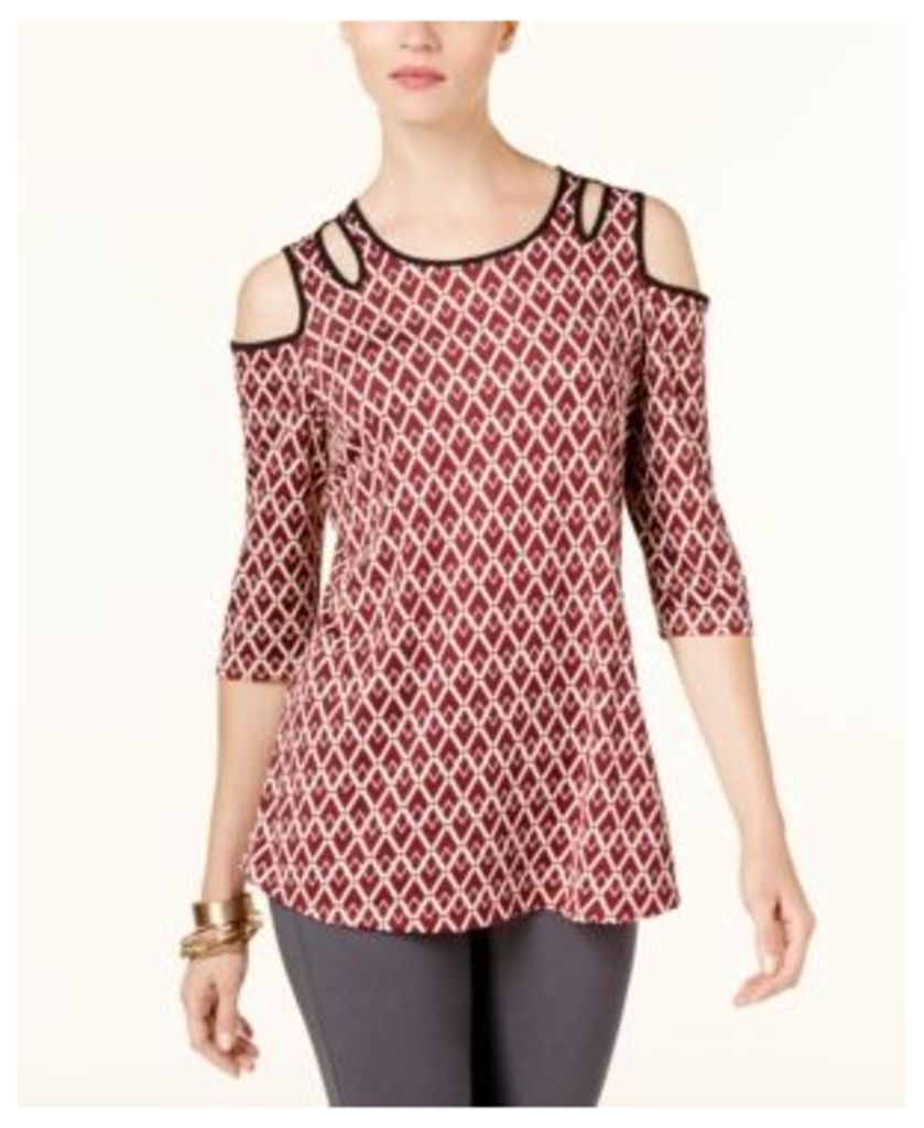 Ny Collection Cold-Shoulder Top