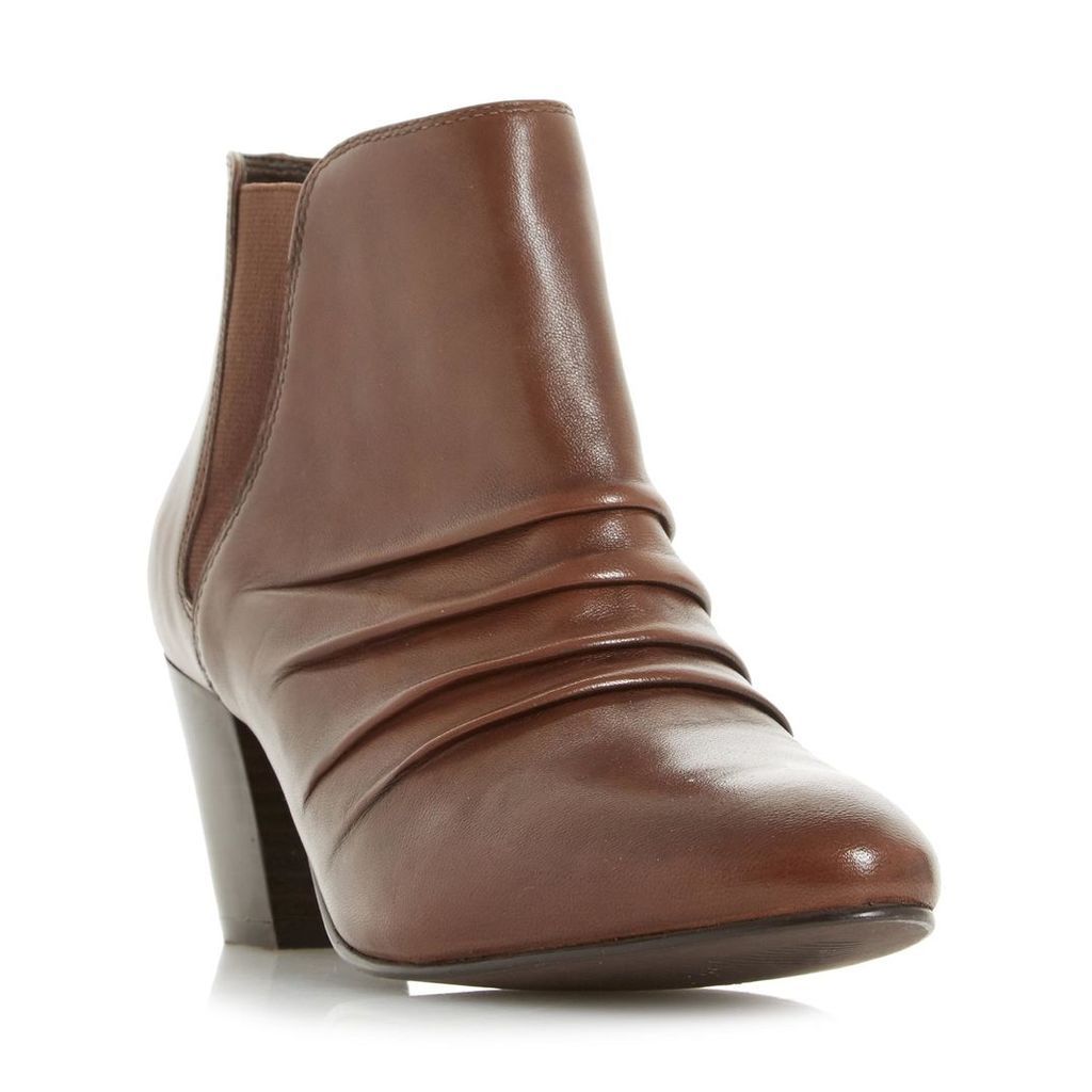 Obscure Ruched Heeled Ankle Boot