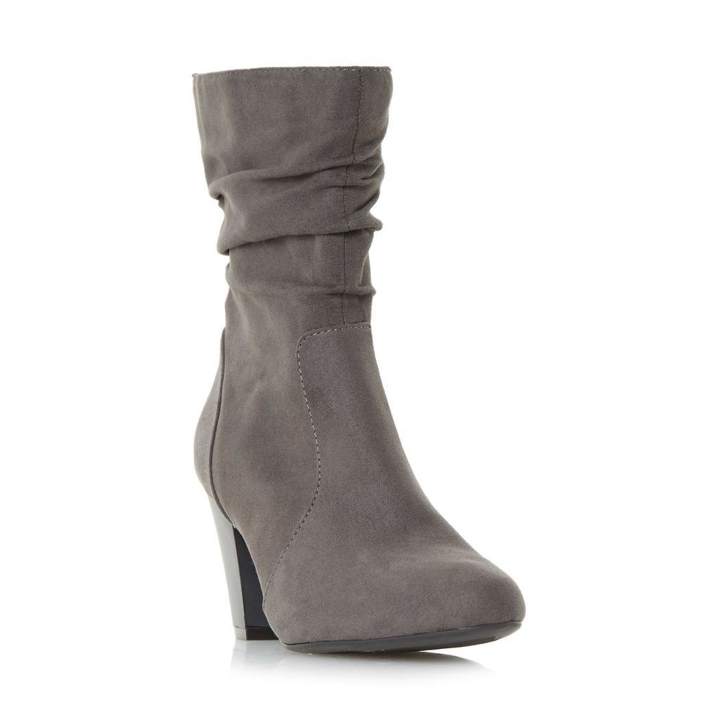 Ronni Ruched Heeled Calf Boot