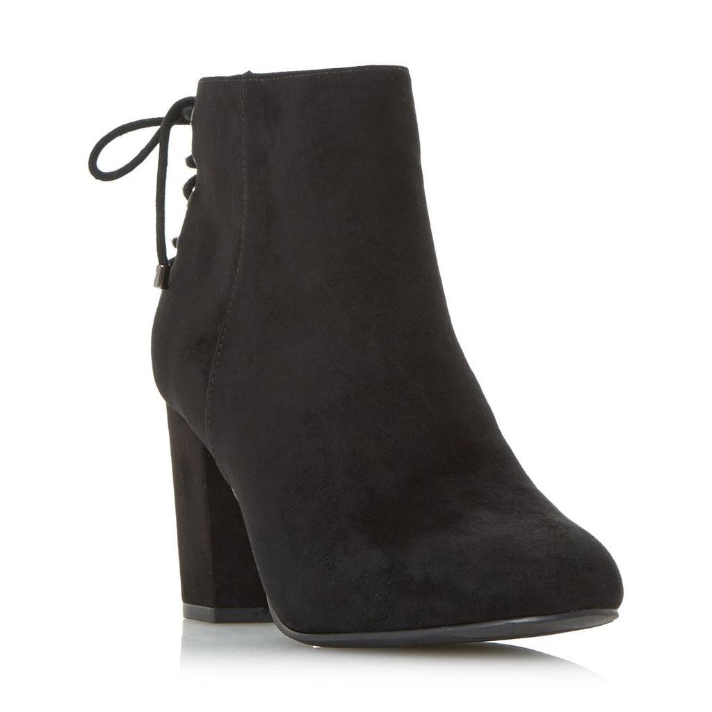 Olli Back Laced Block Heel Ankle Boot