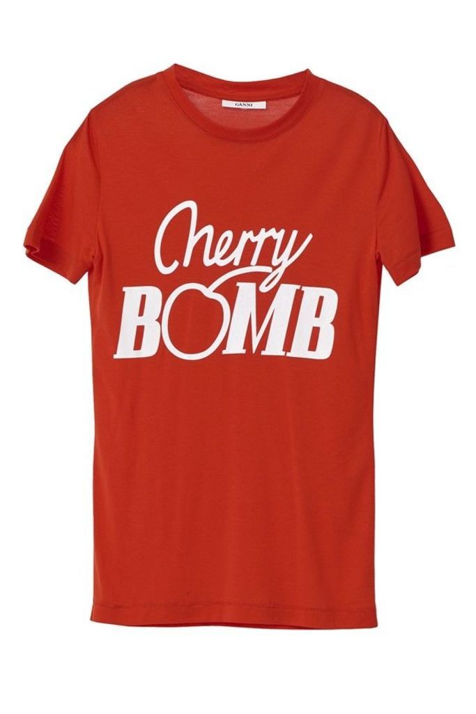 Linfield Lyocell T shirt Cherry Bomb