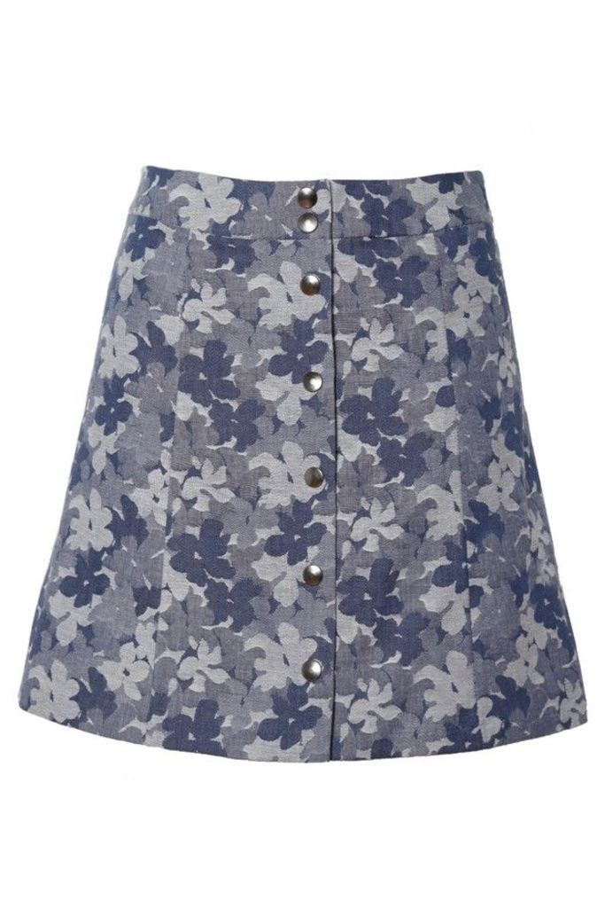 Olympia Skirt in Denim Blue