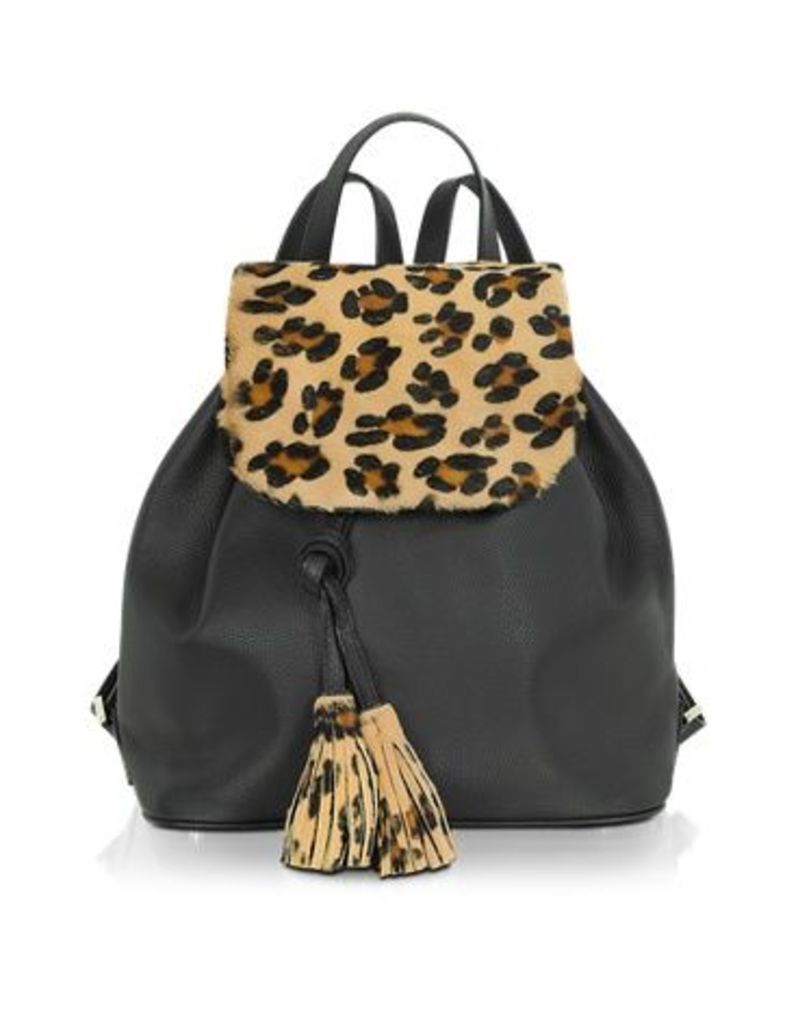 Designer Handbags, Calfhair and Leather Backpack