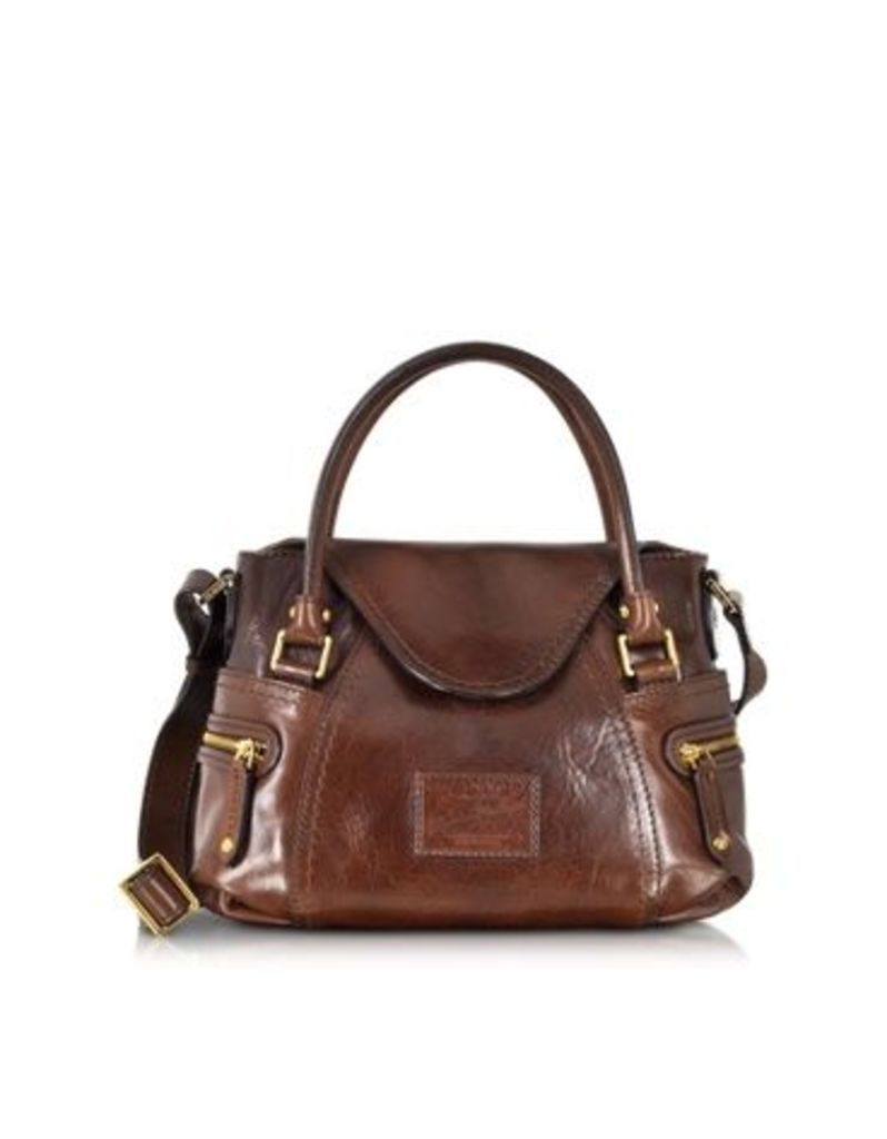 Designer Handbags, Icons Gaucho Small Leather Satchel w/Shoulder Strap
