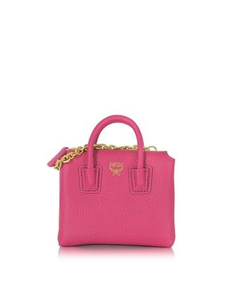 MCM - Pink Leather Milla Mini Bag Card Case