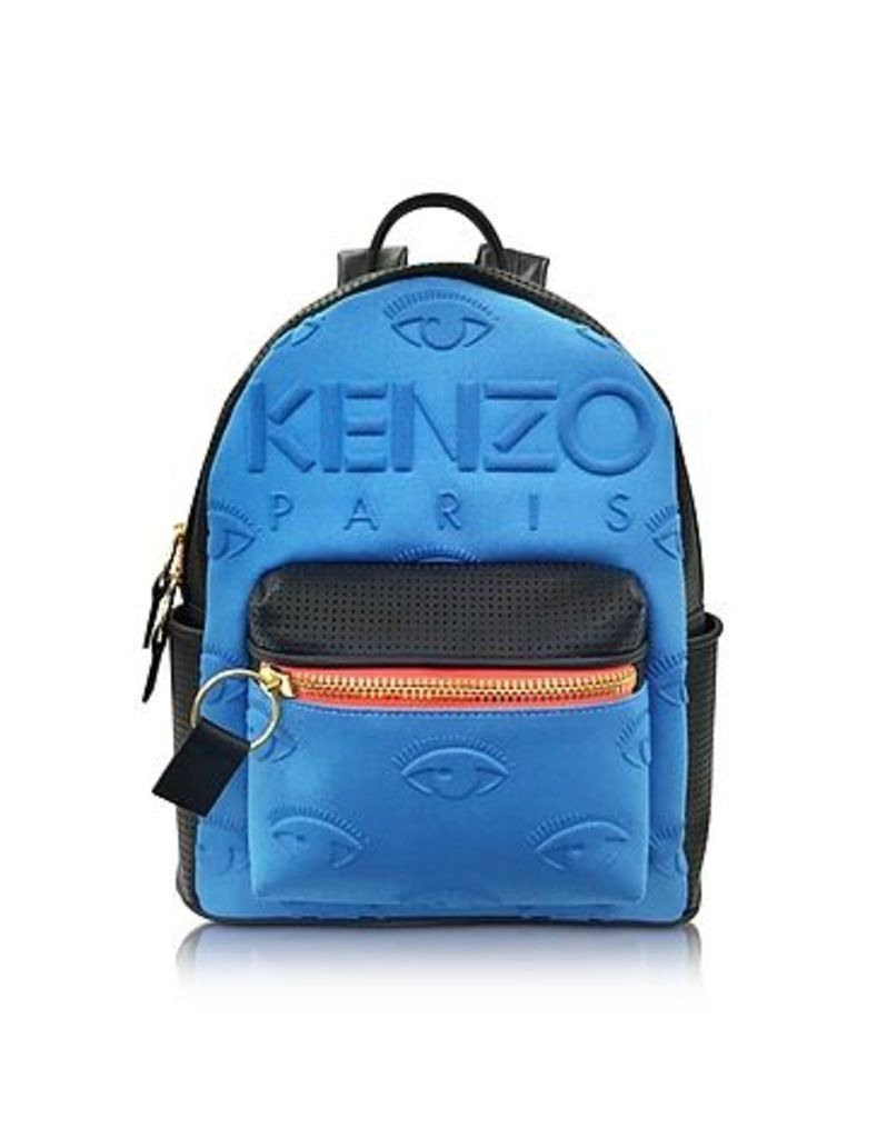 Kenzo - Metallic Denim Blue and Leather Kombo Backpack