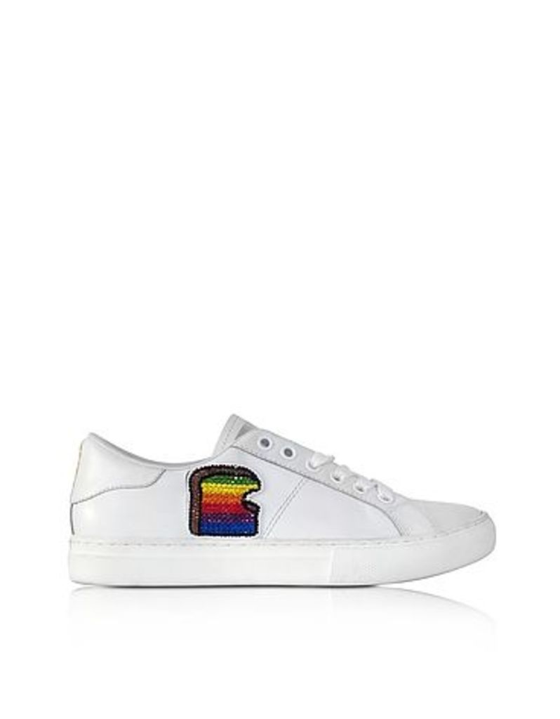 Marc Jacobs - White Leather Empire Toast Low Top Sneaker