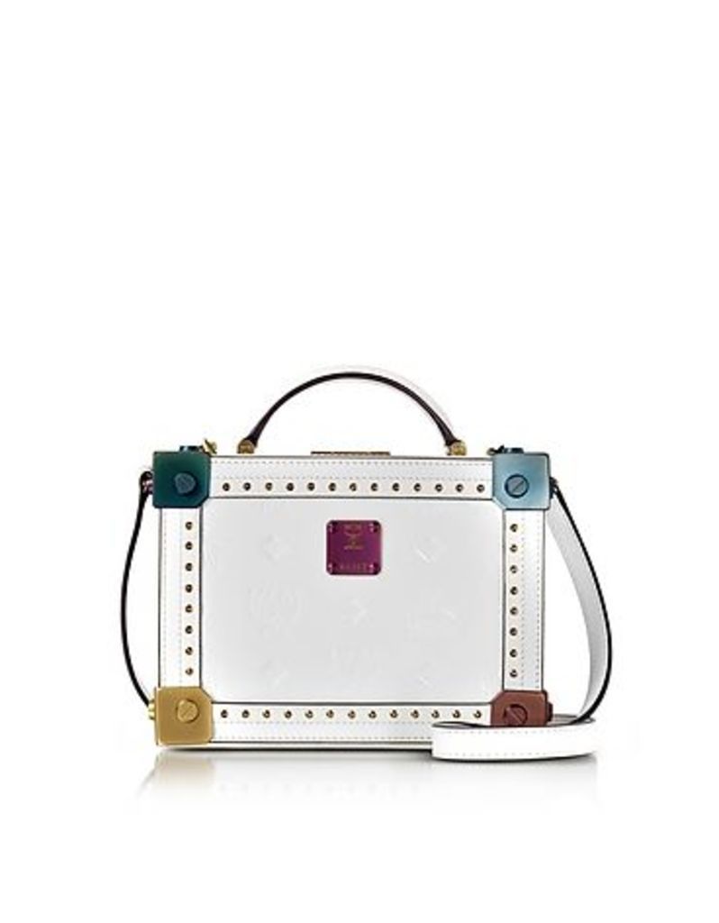 MCM - Berlin White Patent Leather Small Crossbody Bag