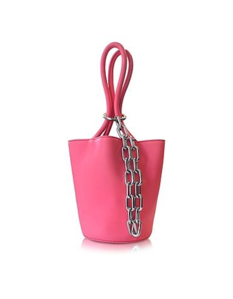 Alexander Wang - Fluo Coral Leather Roxy Mini Bucket Bag