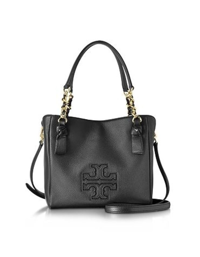 Tory Burch - Harper Black Leather Small Satchel Bag