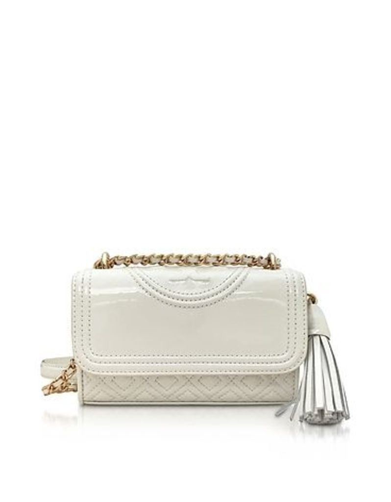Tory Burch - Fleming Patent New Ivory Micro Shoulder Bag