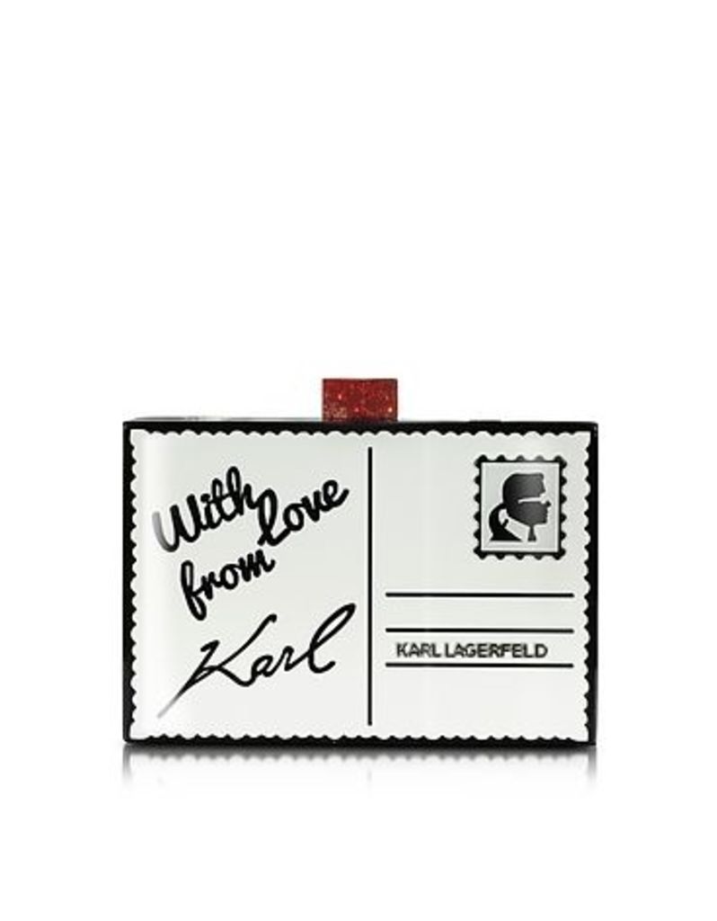 Karl Lagerfeld Handbags, Postcard Box Clutch