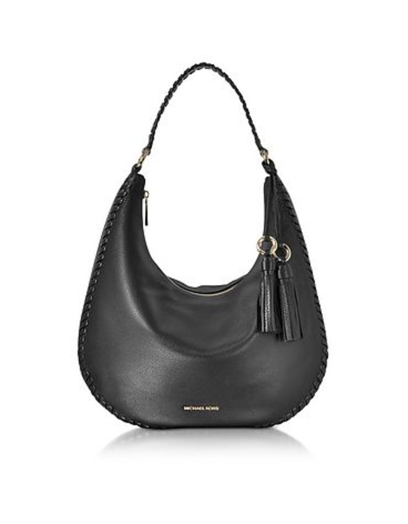 Michael Kors - Lauryn Large Black Pebble Leather Shoulder Bag