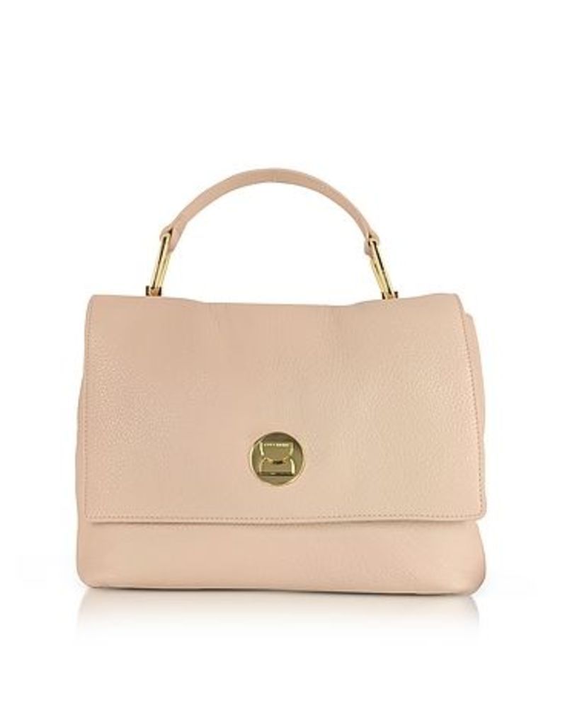 Coccinelle - Liya Degas Pink Grainy Leather Satchel Bag