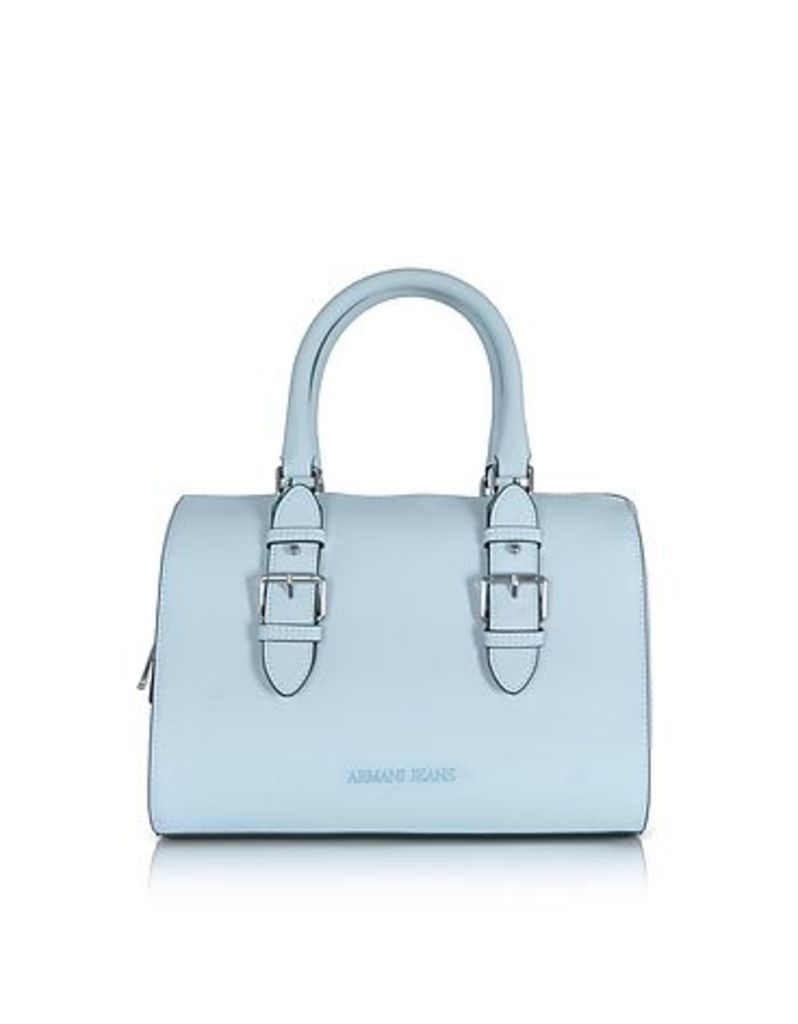 Armani Jeans Handbags, New Light Blue Eco Leather Satchel Bag