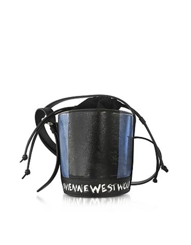 Vivienne Westwood - Buckingham Blue Mini Leather Signature Bucket Bag