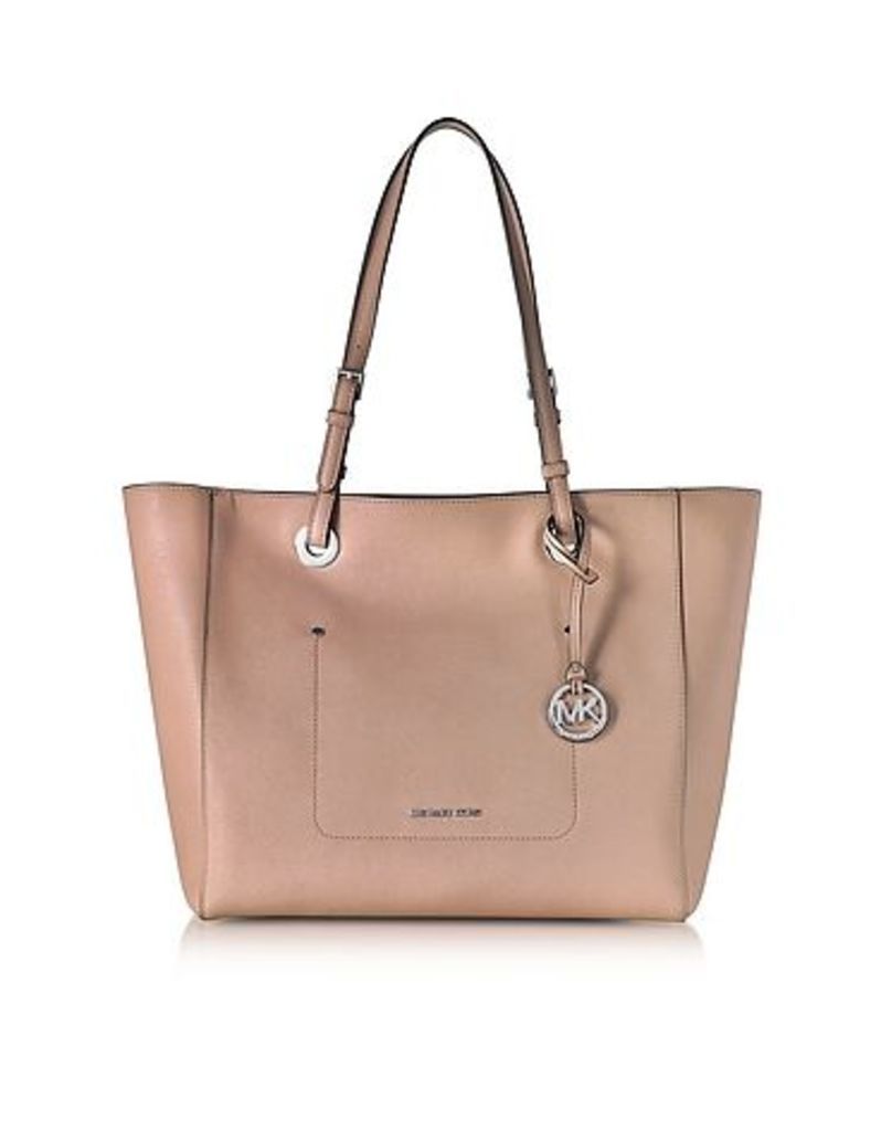 Michael Kors - Walsh Large Fawn Saffiano Leather EW Top-Zip Tote
