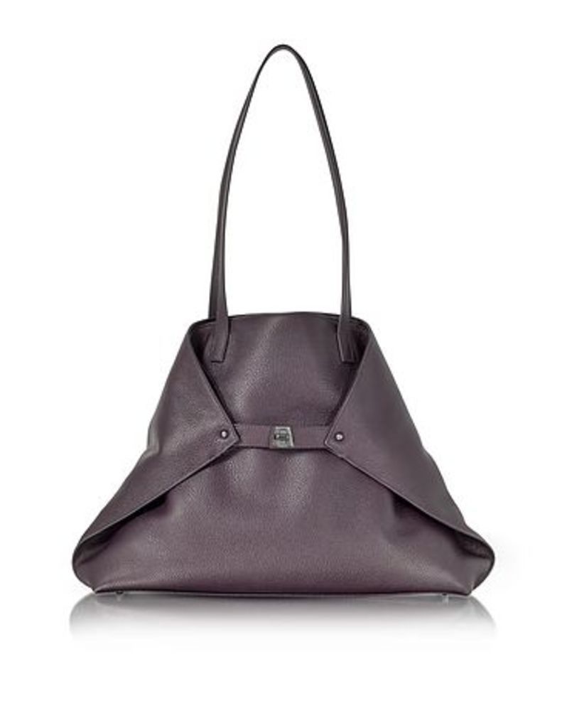 Akris Handbags, Blackberry Cervocalf Ai Medium Shoulder Bag