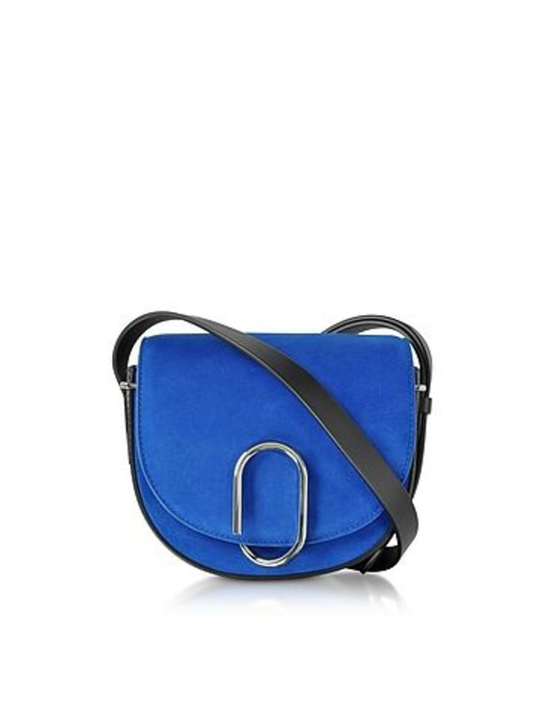 3.1 Phillip Lim Handbags, Electric Blue Suede Alix Mini Saddle Bag