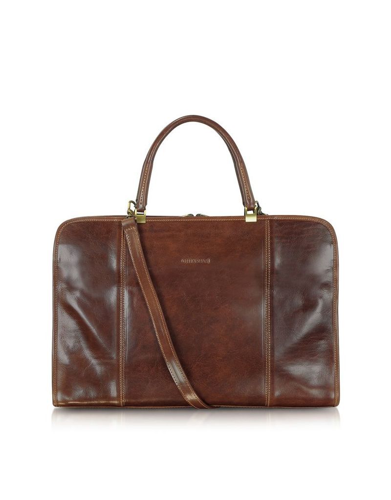 Chiarugi Designer Briefcases, Double Handle Leather Briefcase