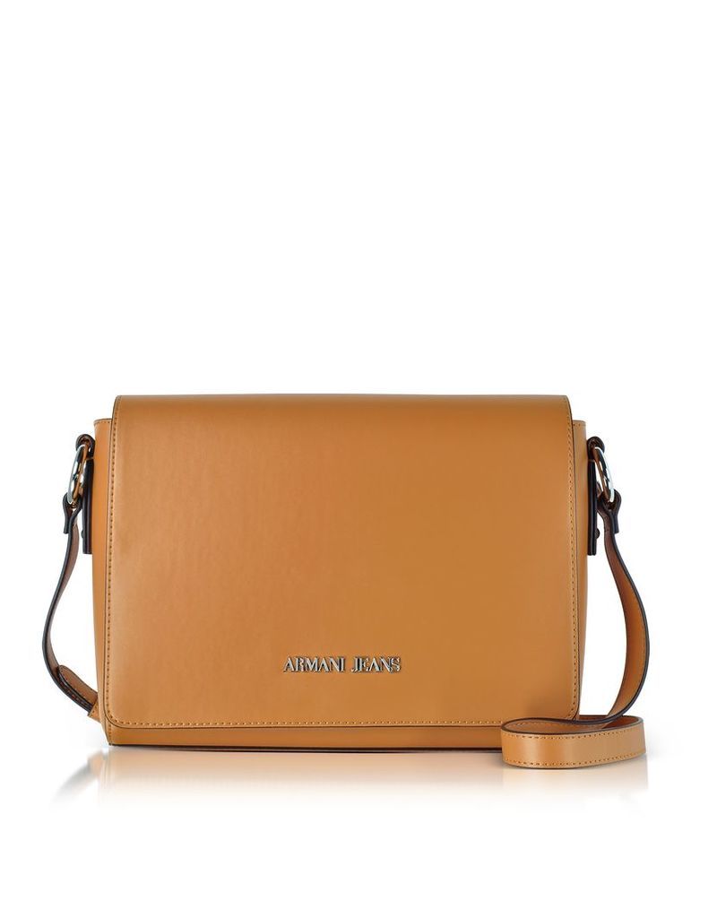 Armani Jeans Handbags, Pumpkin Eco Leather Signature Medium Shoulder Bag