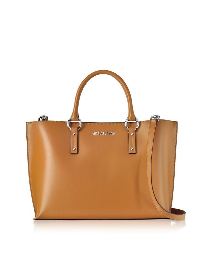 Armani Jeans Handbags, Pumpkin Eco Leather Signature Tote Bag