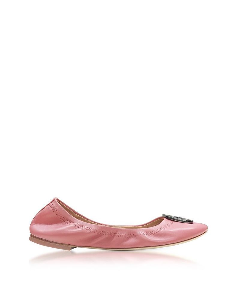 Tory Burch Shoes, Liana Pink Magnolia Leather Ballet Flats