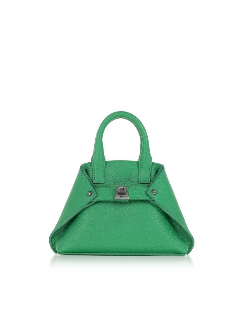 Akris Handbags, Aloe Green Leather Micro Ai Messenger Bag