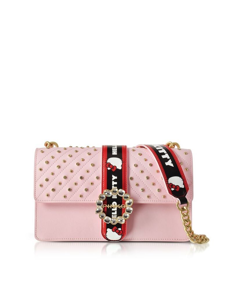 Pinko Handbags, Love Hello Kitty Jewel Pink Eco Leather Shoulder Bag