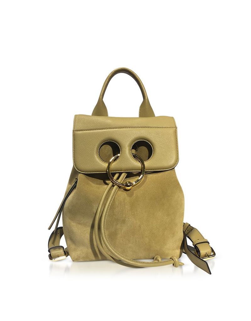 JW Anderson Handbags, Gold Suede and Leather Mini Pierce Backpack