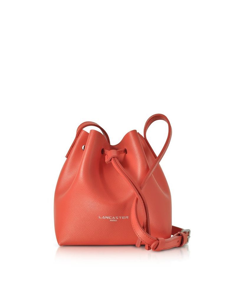 Lancaster Paris Designer Handbags, Pur Saffiano Leather Mini Bucket Bag