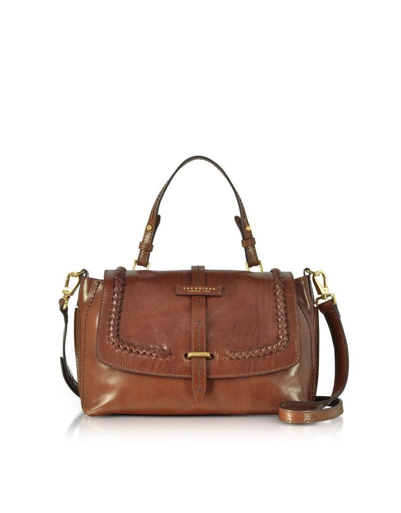 Designer Handbags, Murakami Leather Medium Satchel Bag