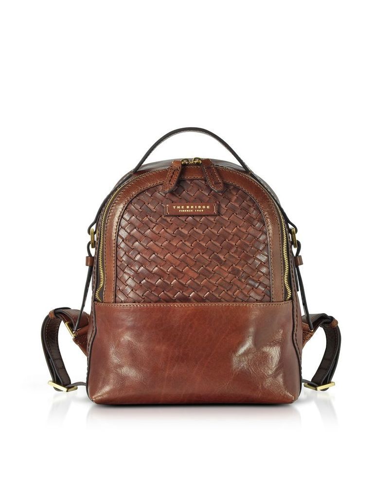 Designer Handbags, Salinger Woven Leather Women's Backpack
